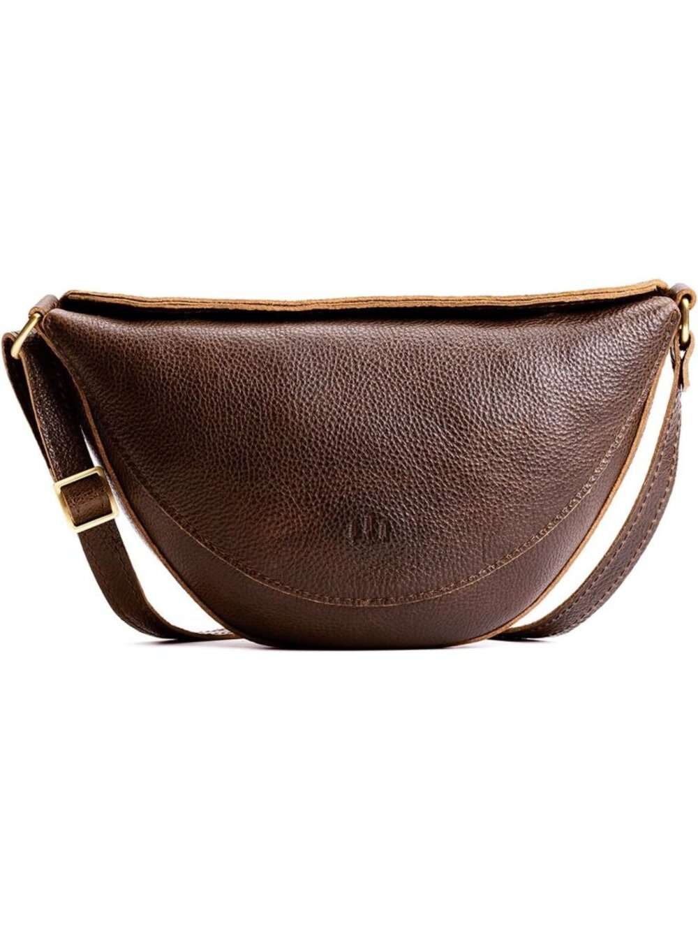 Women's Coldbrew Pebbled Leather Texture Koala Adjustable Crossbody Sling Bag